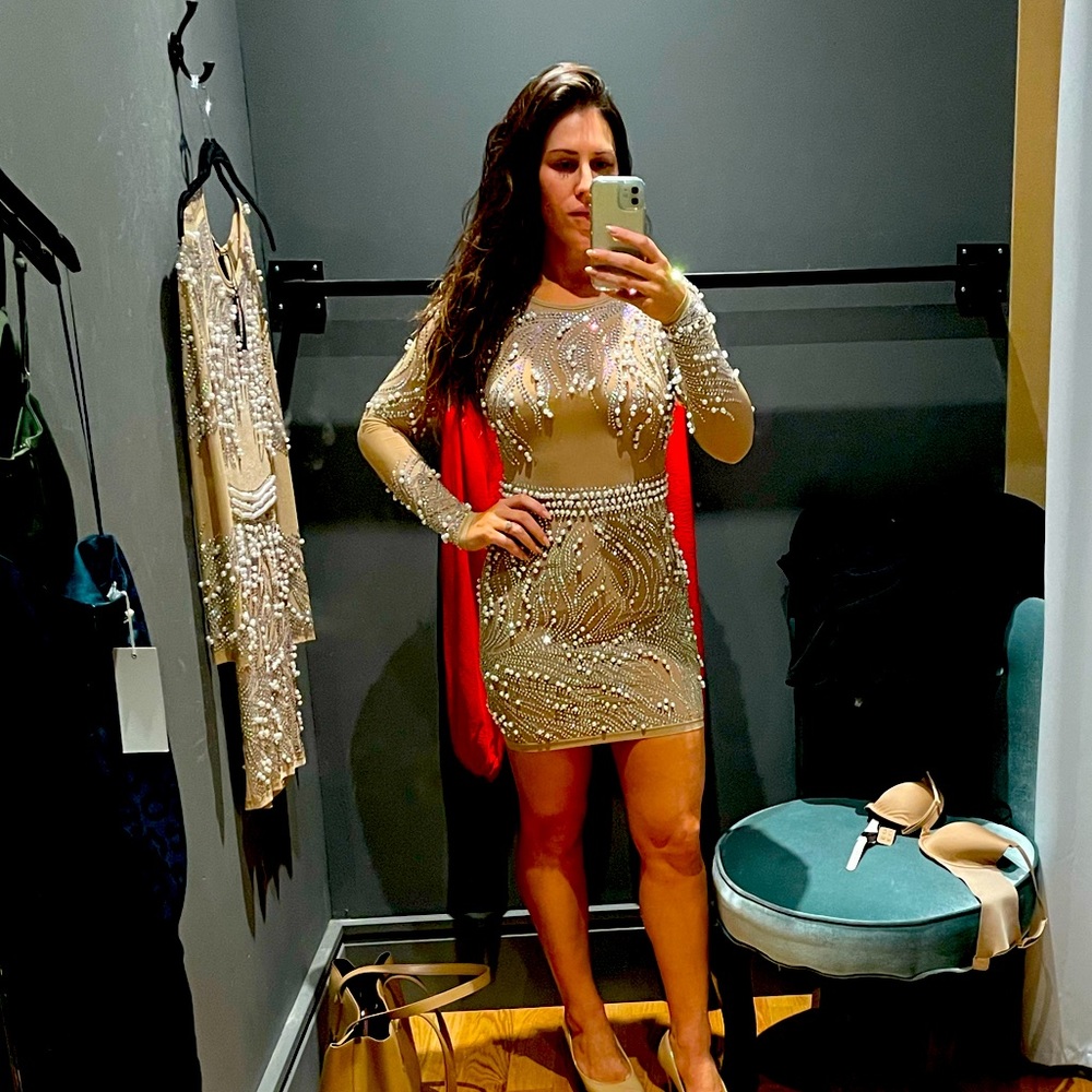 Beaded Mini Dress